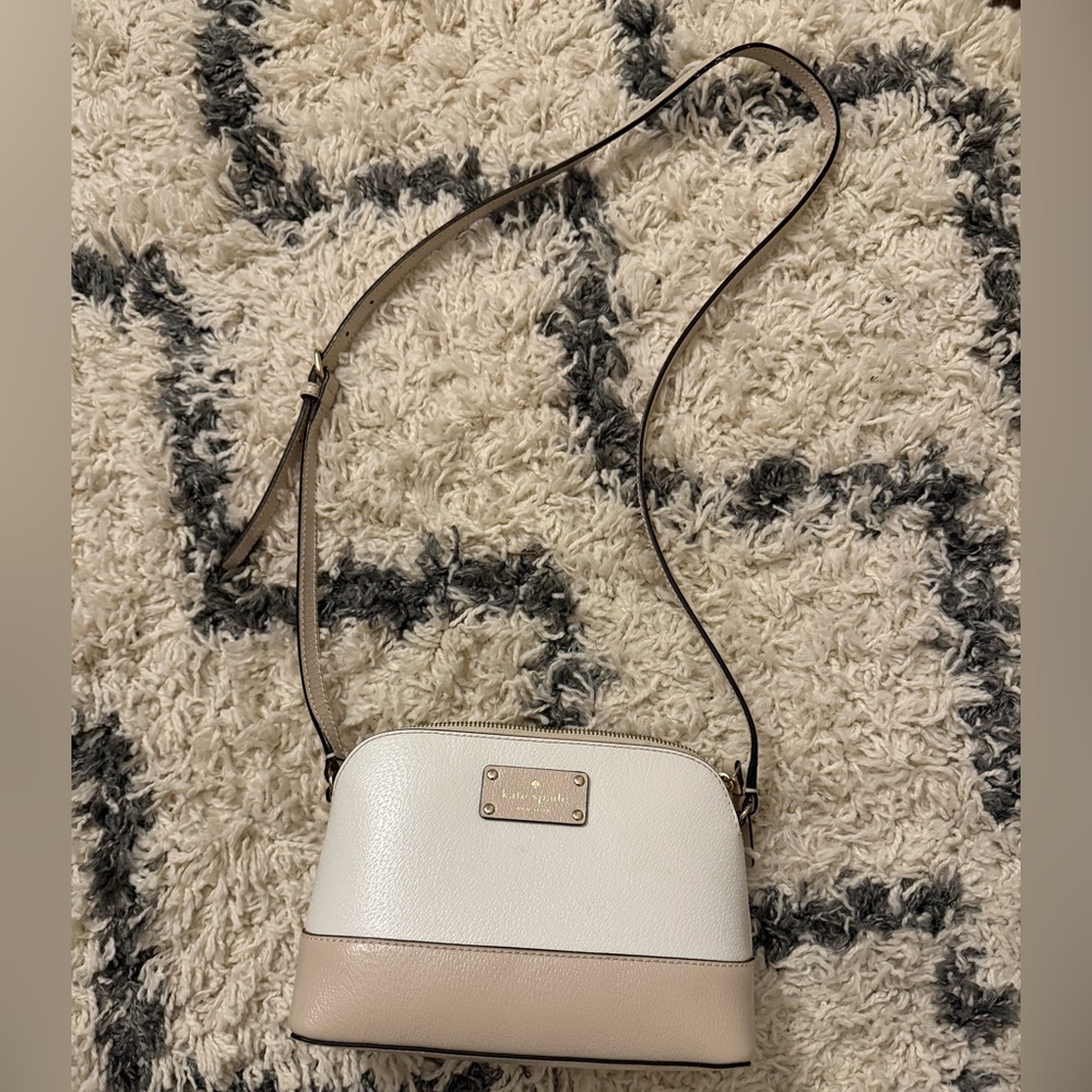 Kate Spade Cream and Tan Crossbody Bag